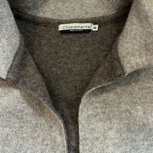 Chiaramente Women's wool blend Cardigan Sweater beige/ brown Size Medium Italy